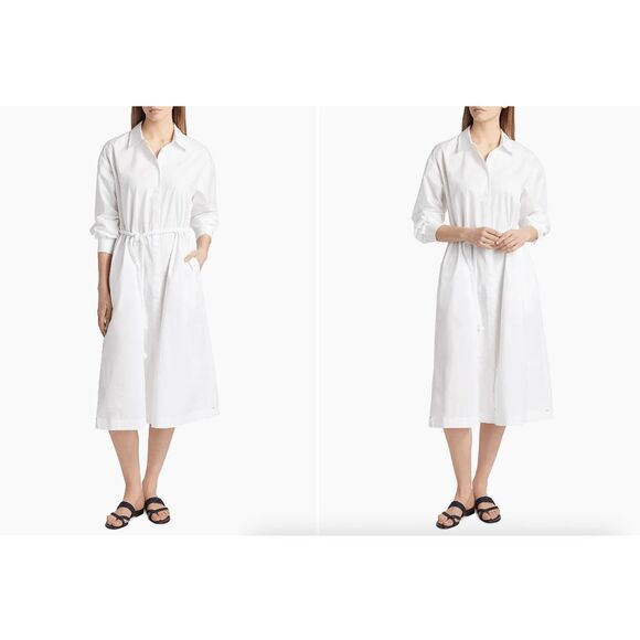 Xirena Katia Cotton Poplin Tie-Waist Midi-Dress Size X-Large $298 - Picture 1 of 8